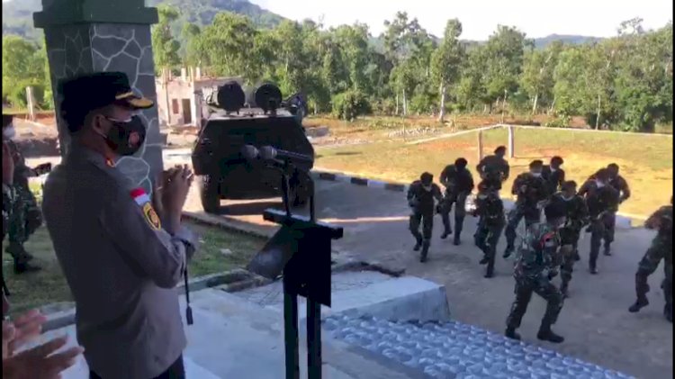 Keren, Kapolres Belu Disambut Yel-yel Saat Mengambil Apel Pagi di Markas Kavaleri Atambua, Tonton Videonya