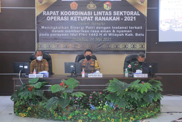 Satukan Persepsi, Polres Belu Gelar Rakor Lintas Sektoral Kesiapan Operasi Ketupat Ranakah 2021