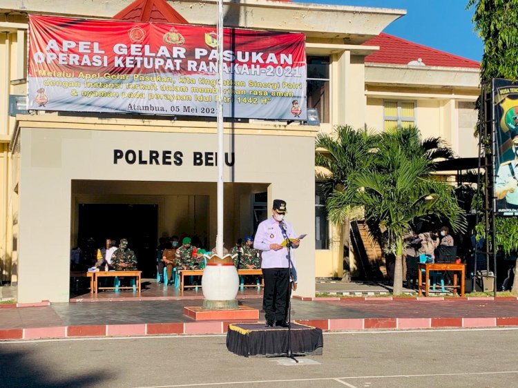 Dipimpin Bupati Belu, Simak Video Pelaksanaan Apel Gelar Pasukan Ops Ketupat Ranakah di Polres Belu