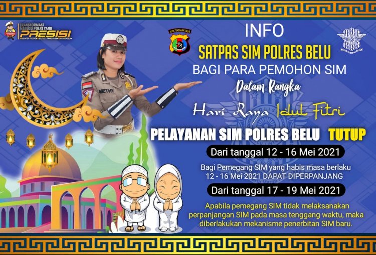 Info Satpas SIM Polres Belu, Ini Mekanisme Pengurusan SIM yang Masa Berlaku Habis Saat Libur Lebaran