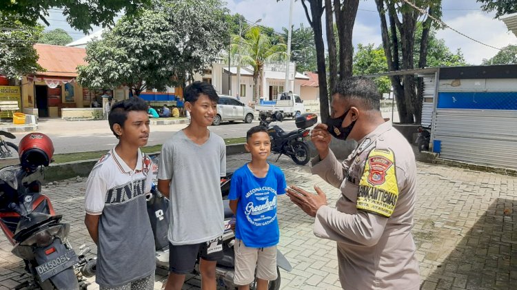 Sebut Covid-19 Bisa Menyerang Siapa Saja, BRIPKA Noldy Imbau Anak-anak Taati Prokes