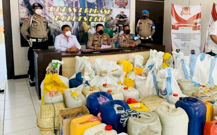 Gelar KRYD Dini Hari, Polres Belu Amankan Ribuan Liter Miras Asal Pulau Kisar Maluku