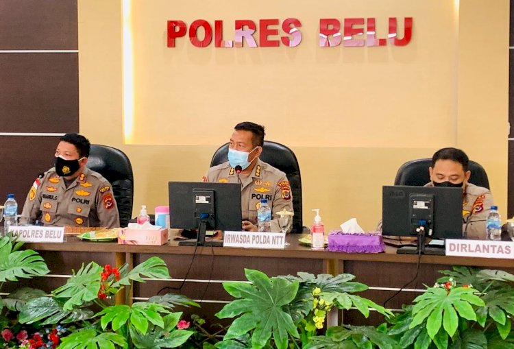 Tatap Muka di Polres Belu, Irwasda Polda NTT Beri Arahan Khusus untuk Penanganan Covid-19