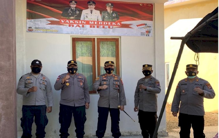 Kado HUT RI untuk Masyarakat, Polres Belu Buka Gerai Vaksin Merdeka Rai Belu Wujudkan Herd Immunity