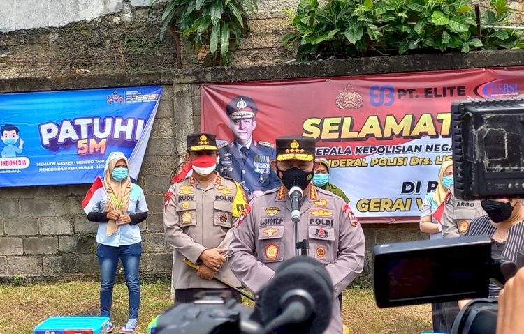 Tinjau Kegiatan Buruh di Banten, Kapolri Akan Perkuat Akselerasi Vaksinasi di Wilayah Aglomerasi