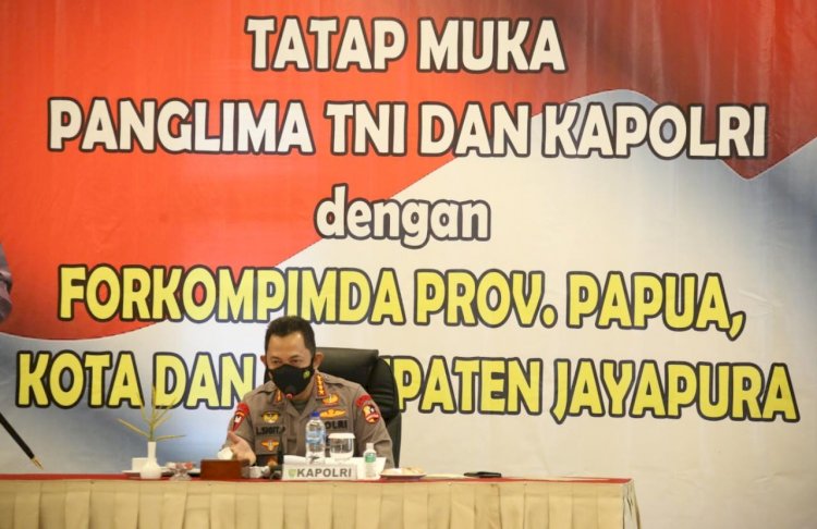 Pimpin Rapat Forkopimda Jayapura, Kapolri Tekankan Kesiapan PON dan Penanganan Covid-19