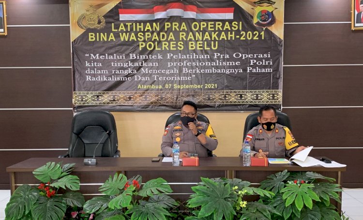 Samakan Persepsi dan Cara Bertindak, Polres Belu Gelar Latihan Pra Operasi Bina Waspada Ranakah 2021