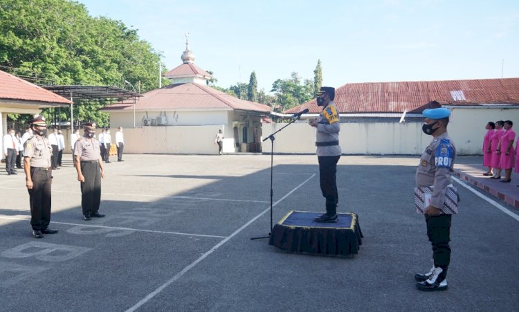 Jelang Purna Bakti, Tiga Perwira Polres Belu Dapat Kado Istimewa Kenaikan Pangkat Pengabdian