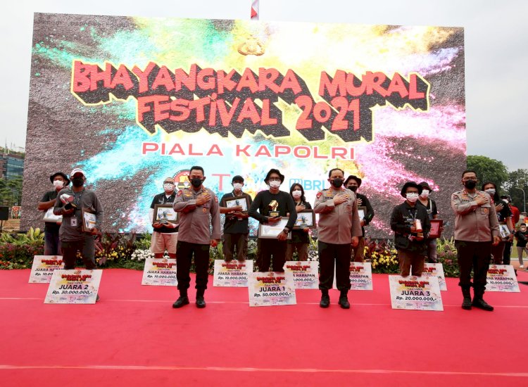 Gelar Festival Mural, Kapolri: Jaga Kami Jadi Polri Yang Lebih Baik