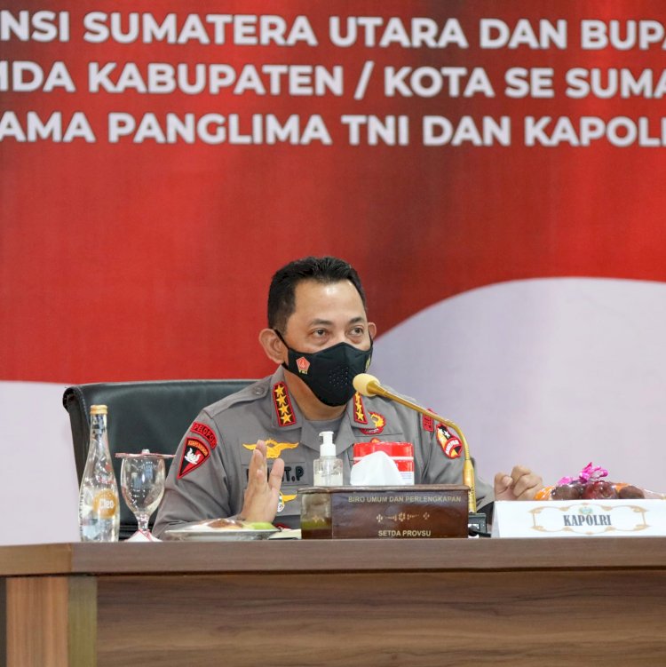 Kapolri Minta Forkopimda Sumut Lakukan Antisipasi Cegah Lonjakan Covid-19 Saat Nataru