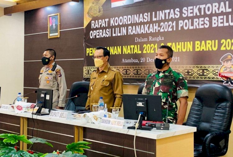 Satukan Persepsi Pengamanan Nataru , Polres Belu Gelar Rakor Lintas Sektoral Pra Operasi Lilin Ranakah 2021