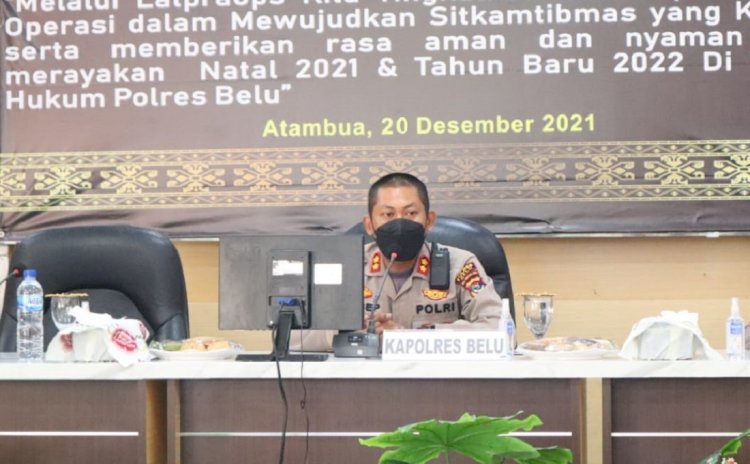 Turunkan Ratusan Personil Gabungan, Kapolres Belu: Polri Bersama Inskait Siap Amankan Natal dan Tahun Baru di Wilayah Tapal Batas