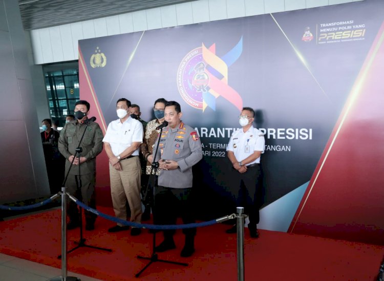 Tindaklanjuti Instruksi Presiden Soal Karantina PPLN, Kapolri Luncurkan Aplikasi Monitoring Karantina Presisi