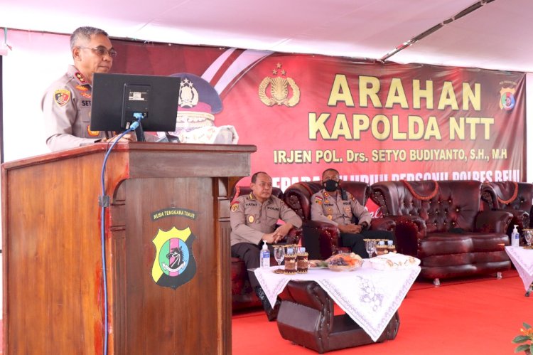 Beri Arahan Kepada Personel Polres Belu, Kapolda NTT Pastikan Lakukan Analisis Kinerja