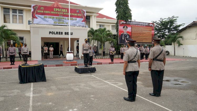 Kapolres Belu AKBP Yosep Krisbiyanto Pimpin Serah Terima Jabatan Kasat Intelkam