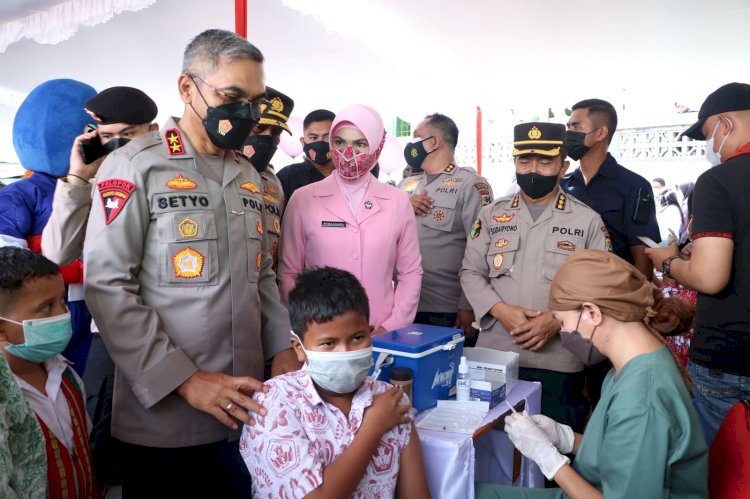 Vaksinasi Merdeka Anak Dalam Rangka HUT YKB ke-42, Kapolda NTT : Kegiatan Ini Mendapat Respon Yang Luar Biasa