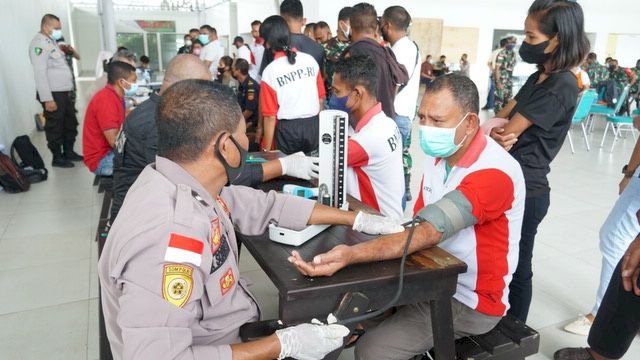 Setelah Vaksinasi Merdeka Anak, Gerai Vaksin Presisi Polres Belu Gelar Vaksinasi Tahap III untuk Penjaga Pos Lintas Batas Negara