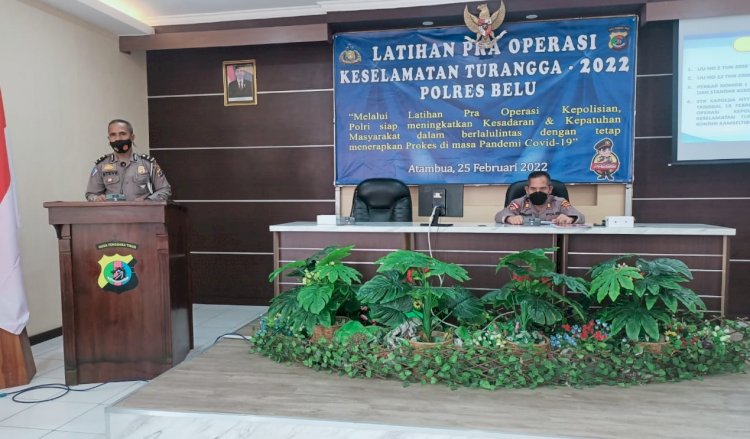 Matangkan Persiapan Operasi Keselamatan 2022, Polres Belu Gelar Latihan Pra Operasi