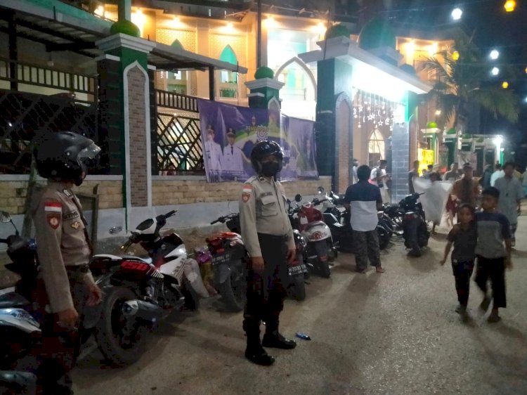 Ciptakan Rasa aman Sekaligus Cegah Covid-19, Polres Belu Amankan Sholat Tarawih Selama Bulan Ramadhan 1443 H