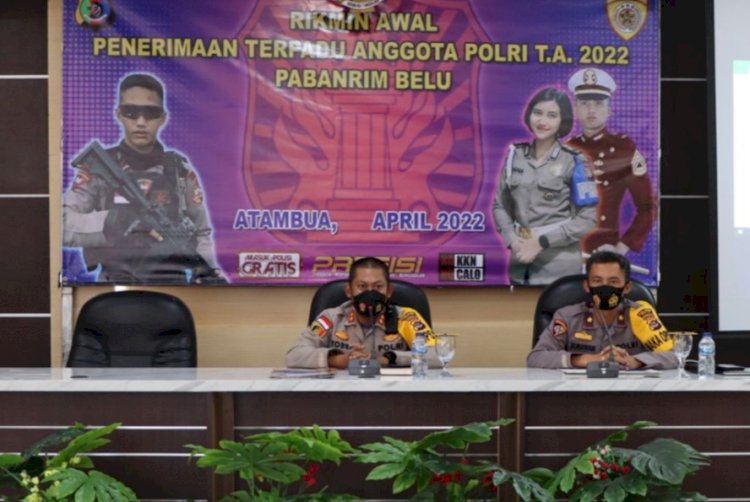 Polres Belu Gelar Sidang Kelulusan Rikmin Awal Penerimaan Terpadu Polri T.A. 2022