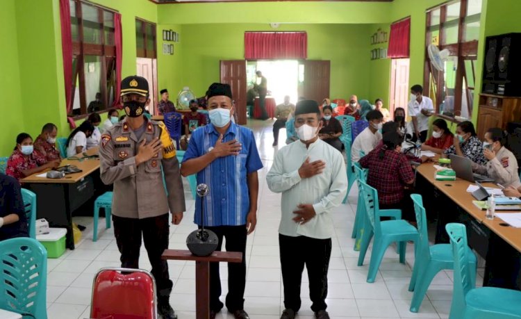 Dukung Program 1 Juta Vaksinasi, Polres Belu bersama PCNU dan Kemenag Gelar Vaksinasi Booster Siang dan Malam Hari