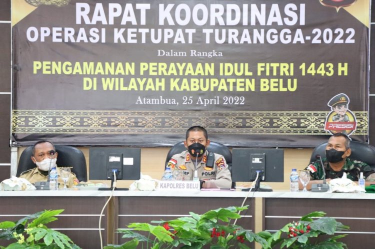 Rakor Ops Ketupat 2022, Kapolres Belu Pastikan Stok BBM dan Bahan Pokok  Aman Hingga Idul Fitri