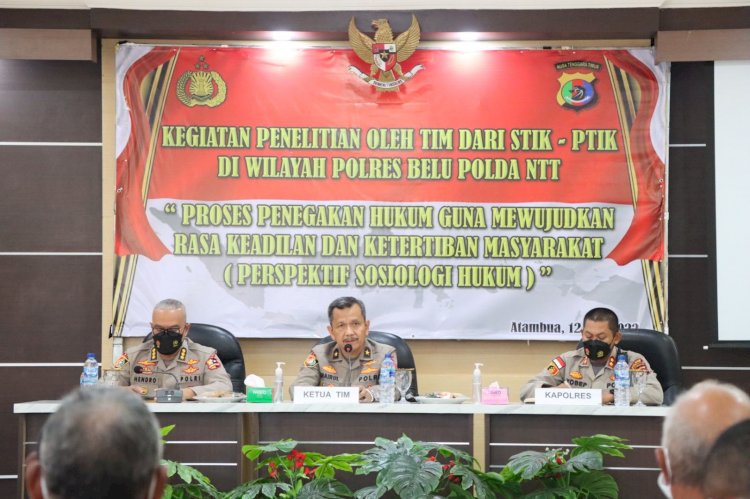 Wujudkan Penegakan Hukum yang Berkeadilan untuk Masyarakat,  Tim STIK Lemdiklat Polri Lakukan Penelitian di Polres Belu