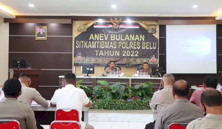 Evaluasi Pelaksanaan Tugas Sepanjang Juni 2022, Polres Belu Gelar Rapat Anev Bulanan