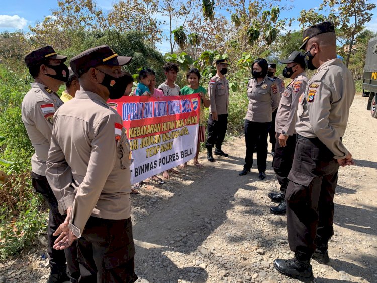 Cegah Karhutla dan Jadikan Belu Tetap Hijau, Satgas Ops Bina Karuna Polres Belu Gencar Lakukan Penyuluhan