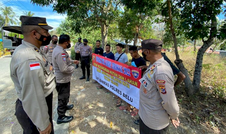 Stop Bakar Hutan dan Lahan, Pesan Anggota Polres Belu ke Masyarakat di Hari ke 12 Ops Bina Karuna