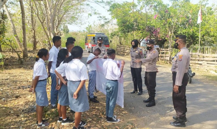 Hari Terakhir Operasi, Satgas Ops Bina Karuna Polres Belu Ingatkan Warga di Dua Lokasi ini Tentang Bahaya Karhutla