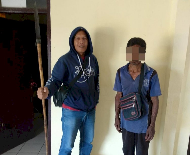 Tega Aniaya Istri Pakai Tombak, Pria 52 Tahun Asal Raimanuk Diamankan Aparat Polres Belu