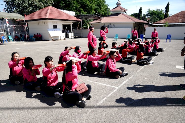 Seru dan Unik, Beragam Lomba Tersaji di Olahraga Bersama Polres Belu Sambut HKGB ke 70