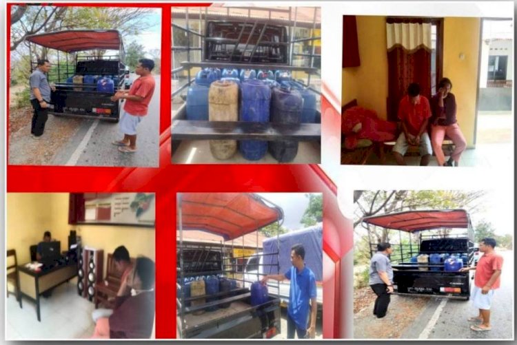 Ungkap Penyelewengan BBM Bersubsidi, Polres Belu Amankan 570 Liter BBM Jenis Pertalite dan Solar