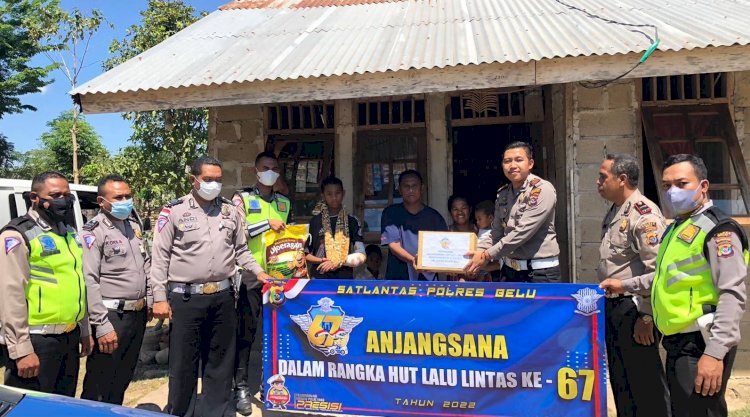 Anjangsana Sambut HUT Polantas ke 67, Sat Lantas Polres Belu Kunjungi Purnawirawan Polri dan Korban Kecelakaan Lalu Lintas