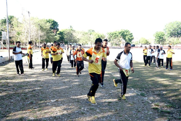 Jaga Stamina dan Kesehatan Tubuh, Polres Belu Gelar Samjas dan Bela Diri Polri Semester II