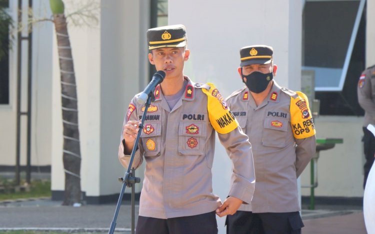 Pimpin Apel Awal Minggu, Wakapolres Belu Ingatkan Anggota Waspada Bencana Alam dan Penyakit Saat Peralihan Musim