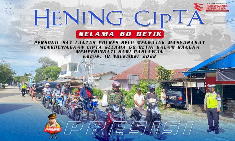 Peringati Hari Pahlawan, Sat lantas Polres Belu Ajak Masyarakat Mengheningkan cipta Selama 60 Detik, Tonton Videonya!