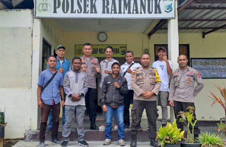 Eratkan Kemitraan, Polsek Raimanuk Gelar Coffee Morning Bersama Insan Pers