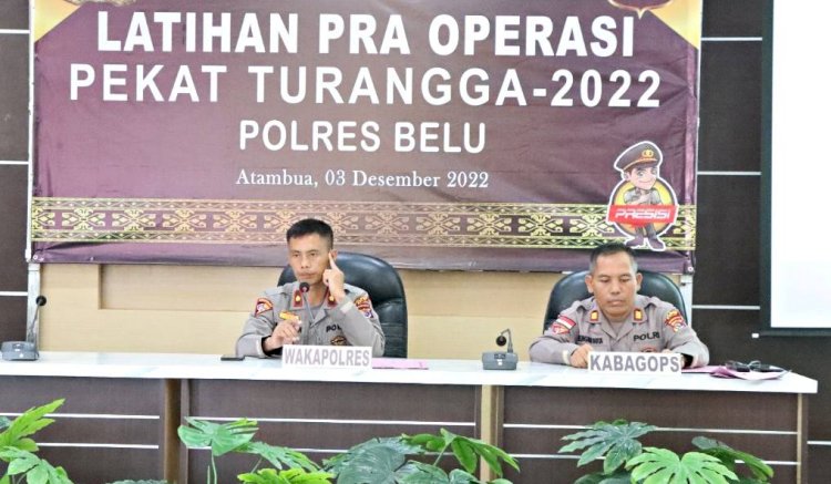 Wujudkan Perayaan Natal dan Tahun baru yang Kondusif, Polres Belu Gelar Operasi Penyakit Masyarakat