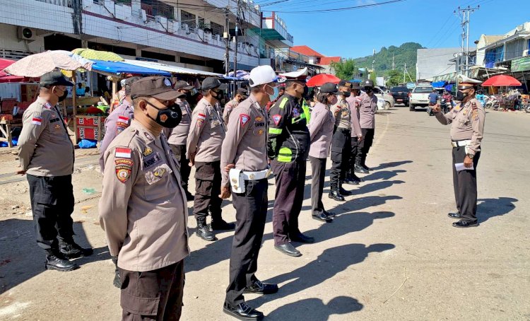 Jamin Keamanan Masyarakat Saat Beraktivitas, Polres Belu Rutin Patroli dan Jaga Ketat Kawasan Pasar Baru