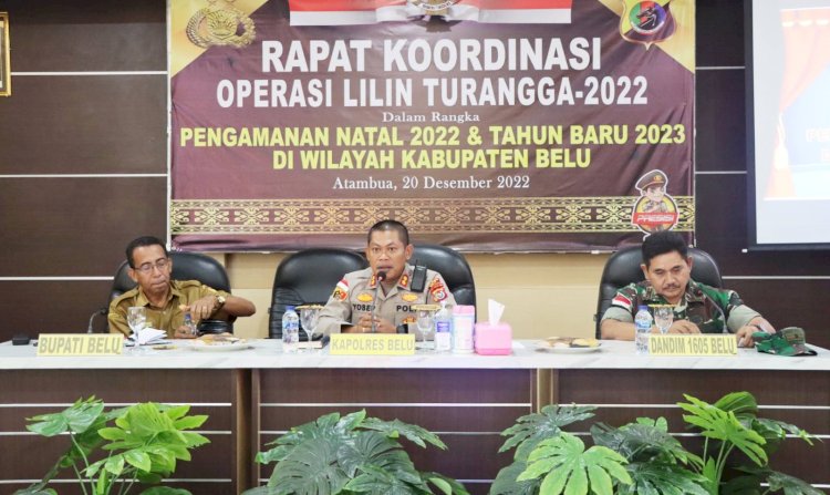 Matangkan Persiapan Operasi, Polres Belu Undang Instansi Terkait Gelar Rakor Lintas Sektoral Operasi Lilin Turangga 2022