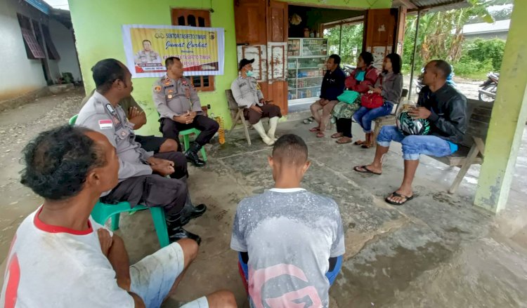 Jumat Curhat, Kapolsek Tasifeto Timur Dengar Masukan Warga Bauho Sekaligus Sampaikan Pesan Kamtibmas Ini