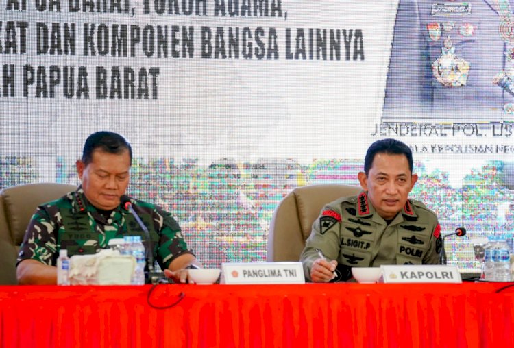 Silaturahmi Bareng Masyarakat di Papua Barat, Kapolri: TNI-Polri Solid dan Siap Kawal Program Pemerintah