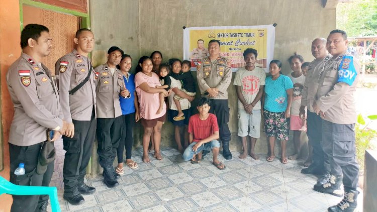 Setelah Warga Bauho, Polsek Tasifeto Timur Gelar Jumat Curhat bersama Warga Manleten