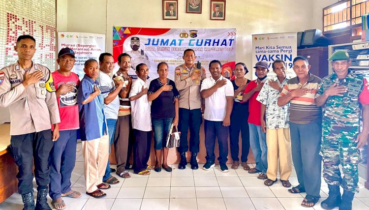 Kembali Gelar Jumat Curhat, Kapolres Belu, AKBP Yosep Krisbiyanto Tampung Saran dan Masukan dari Masyarakat Manumutin