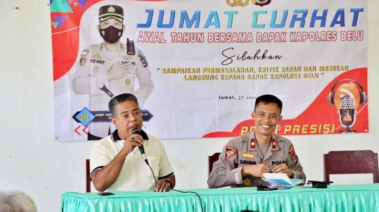 Jumat Curhat di Kelurahan Kota, Mantan Ketua KPUD Belu Apresiasi Kinerja Polres Belu Ciptakan Situasi Kamtibmas yang Kondusif