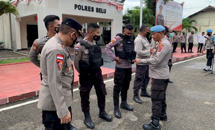 Jelang Operasi Keselamatan Turangga 2023, Seksi Propam Polres Belu Secara Mendadak Cek Sikap Tampang dan Surat-surat Anggota