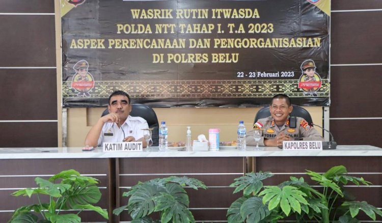 Kapolres Belu Terima Kunjungan Kerja Tim Wasrik Itwasda Polda NTT Tahap I TA 2023