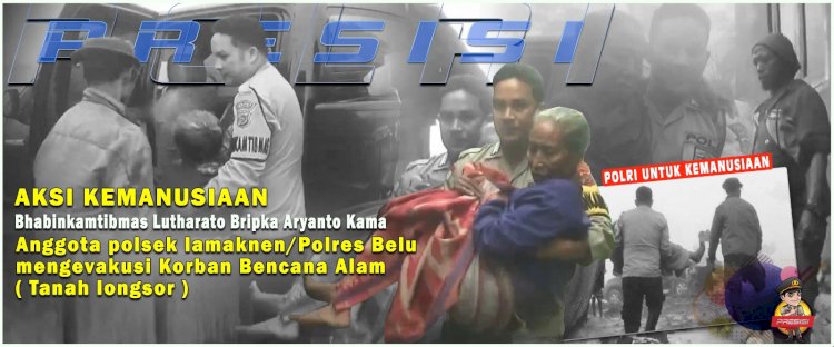 Video, Aksi Terpuji Bripka Arianto Kama Gendong Lansia Lumpuh Korban Longsor di Desa Lutharato